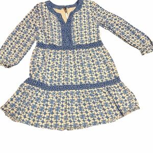 Vineyard Vines Blue and Cream Floral Kids Dress